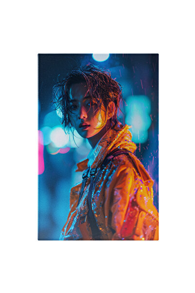 StoryGift Romania Tablou Canvas: Portret Coreean În Ploaie- Fotografie Artist...