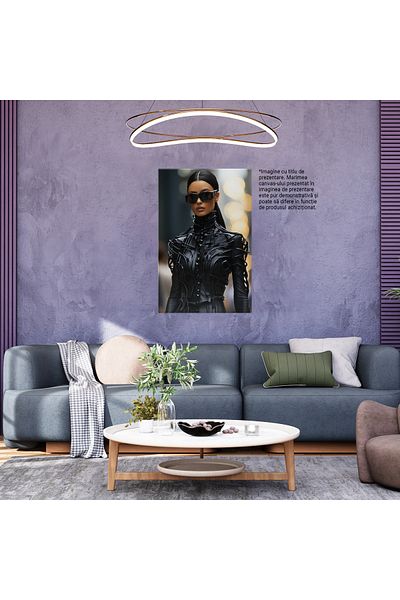 StoryGift Romania Tablou Canvas: Arta In Negru Proiecta Auto, Brunet, Albastru Electric, Ochelari, Accesoriu De M