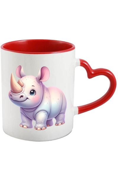 StoryGift Romania Cana Cu Un Rinocer Vesel | Ilustratie | Animal Salbatic | T...