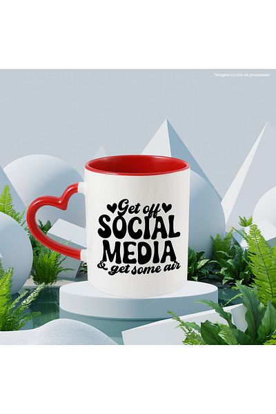 StoryGift Romania Mug with hearts and a message that encourages you to go outside and close your eyes, With ,STG.