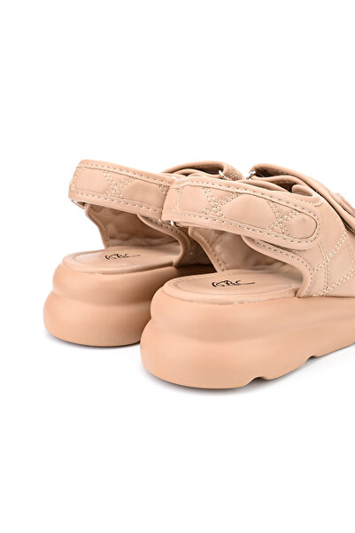 Tmall Women's sandals, With platform, Made of eco-leather, SA46, Khaki