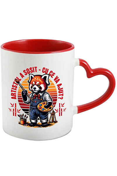 StoryGift Romania Cana Cu Vulpe Artista Pensula Pictura Text Artistul A Sosot...