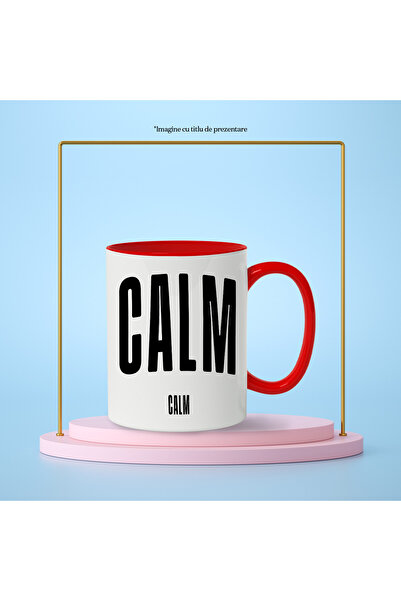 StoryGift Romania Mug The Word Calm, Motivational, Self Help, Self Understanding, Appreciation, Hope, With,STG
