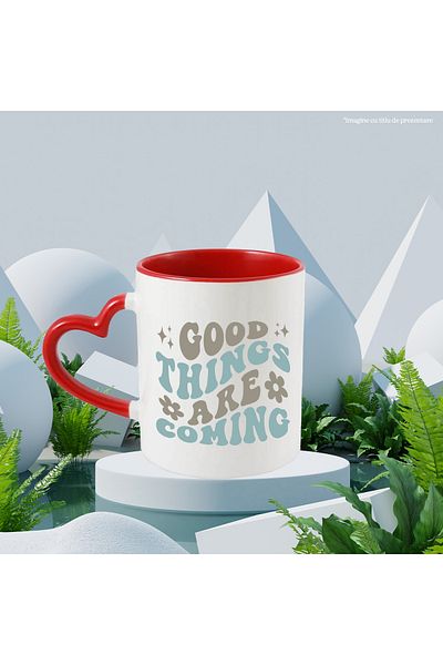 StoryGift Romania Popcorn mug with the text "Good things are coming" - good things must come, With ,STG