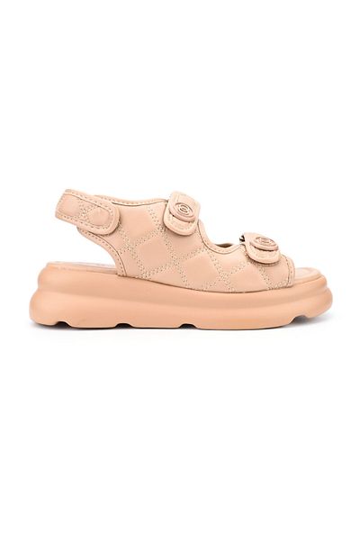 Tmall Women's sandals, With platform, Made of eco-leather, SA46, Khaki