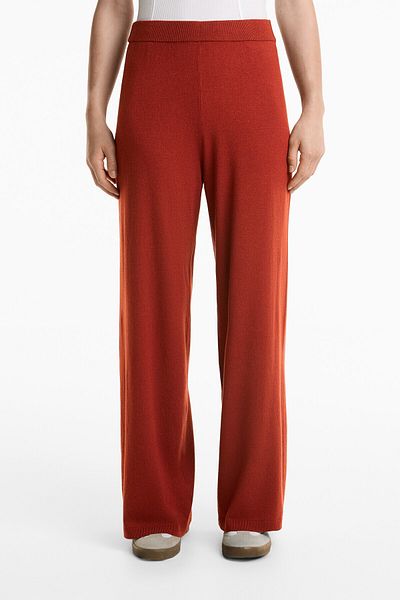 Oysho Straight-leg knit trousers