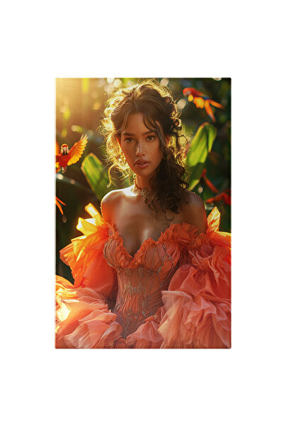 StoryGift Romania Tablou Canvas Padurea Plina De Papagali Colorati In Care Se...