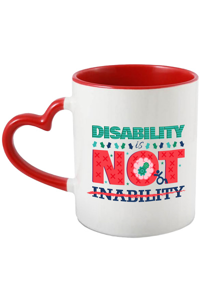 StoryGift Romania Cana Cu Mesaj In Engleza Disability Is Not Inability, Dizab...