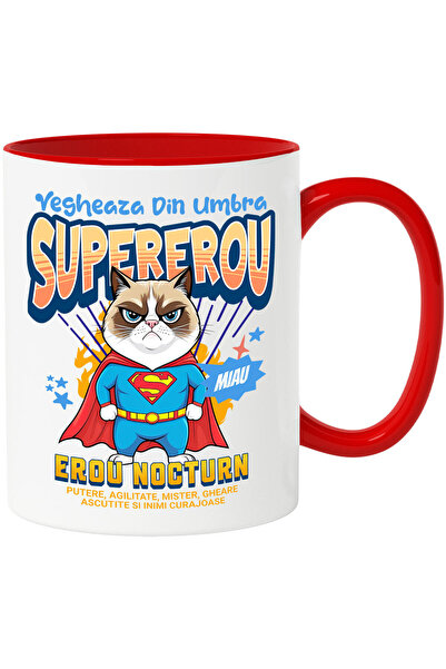 StoryGift Romania Cana Cu Scottish Fold Caine In Costum De Superman Cu Peleri...