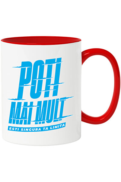 StoryGift Romania Mug With Inspirational Message Blue Clouds Motivational Tex...