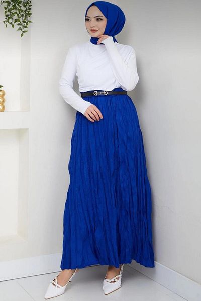 moda armanc Γυναικεία Μακρυά Φούστα Hijab με ζάρωμα
