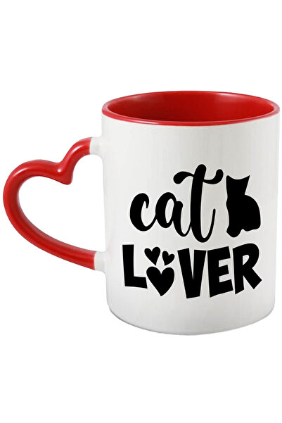 StoryGift Romania Cana Cu O Figura De Pisica Si Mesajul "cat Lover" - Iubitor...