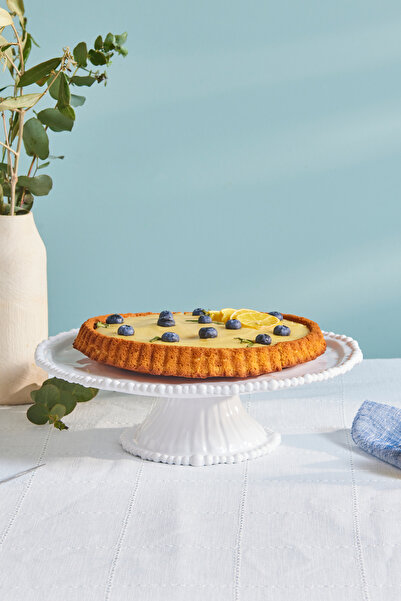 Karaca Perla Melamin Kek Standı 36 cm Beyaz