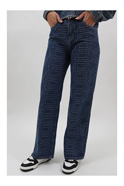 CHANGE OFF REGULAR FIT MID-WAIST DENIM JEANS WITH APPLIQUE POCKETS MARQUISE M Denim