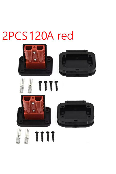 Choice قطعتان من موصلات الكابلات 120 أمبير باللون الأحمر وقطعتان من موصلات الكابلات 50 أمبير/120 أمبير/175 أمبير لموصلات قابس أندرسون ذات التركيب السطحي