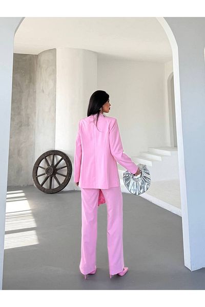 ZF BUTİK Shawl Detail Double Blazer Jacket Set
