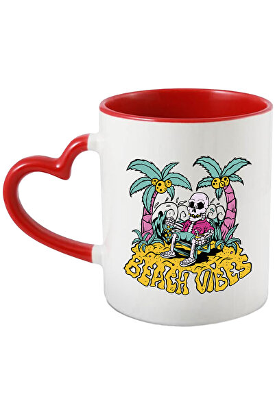 StoryGift Romania Cana Cu Beach Vibes, Nisip, Schelet, Palmieri, Valuri, Mone...