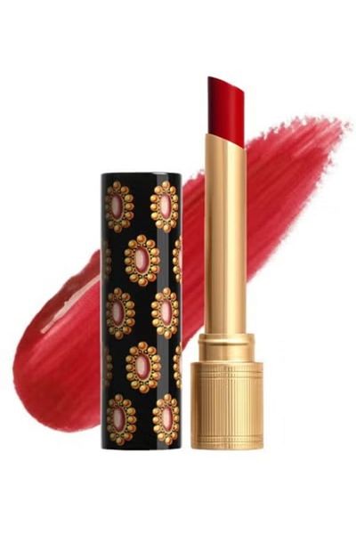 Gucci Glow & Care Shine Lipstick 517 Abbie Maroon Red - cherry red 0.06 oz/ 1.8 mL