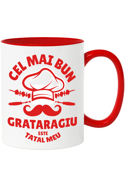 StoryGift Romania Чаша  "Най-добрият грил майстор е баща ми " с мустаци, 330 ...