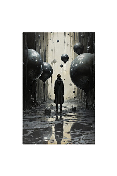 StoryGift Romania Tablou Canvas: Ilustratie Cu Un Baiat Intr-un Loc Nemaivazu...