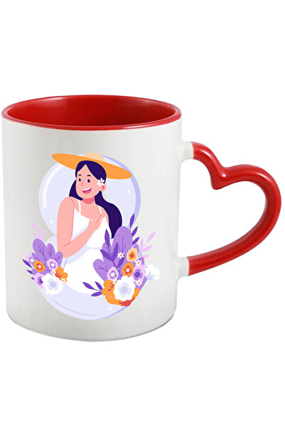 StoryGift Romania Cana Cu Flori, Bule, Palarie, Rochie, Multicolor 330 Ml, Ce...