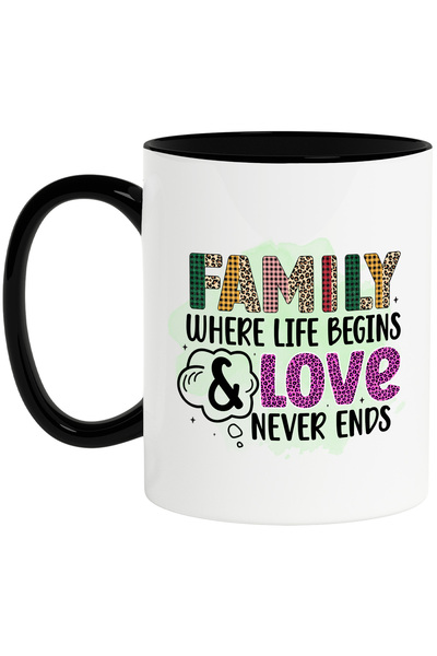 StoryGift Romania Cana Cu Mesajul "family - Where Life Begins & Love Never En...