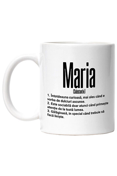 StoryGift Romania Cana Cu Numele Maria, Si Mesaj Amuzant, Curioasa, Sociabila...