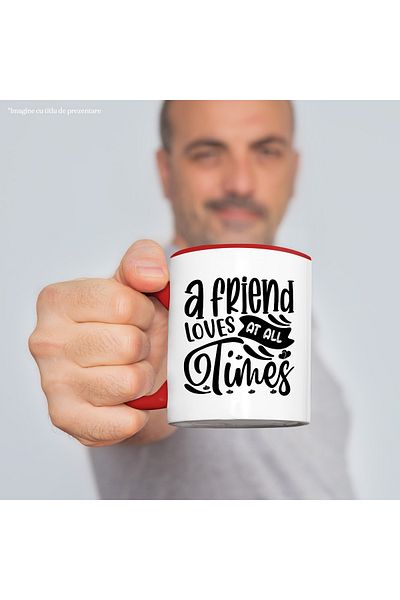 StoryGift Romania Heart mug for a friend who helps you every time you need it, With ,STG