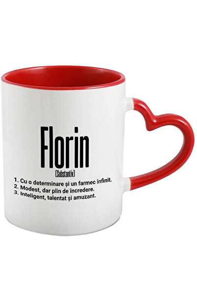 StoryGift Romania Cana Cu Numele Florin, Determinare, Modest, Inteligent, Amu...