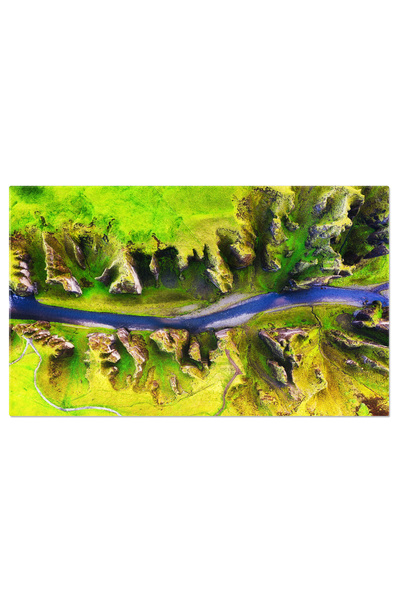 StoryGift Romania Tablou Canvas Vedere Asupra Raului In Canion Din Islanda, P...