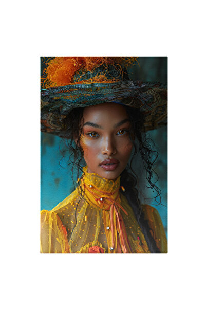 StoryGift Romania Tablou Canvas Chipesa Fata Cu Ochii Caprui Deschisi Si Gene...