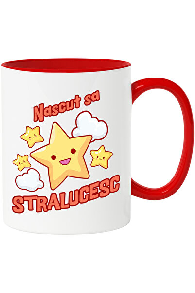 StoryGift Romania Cana Cu Stele Vesele Printre Nori Text Nascut Sa Stralucesc...