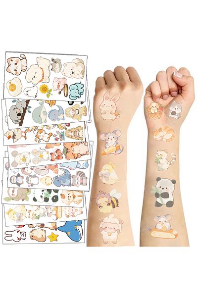 Choice 008 10 Sheets Dinosaurs Tattoo Sticker Temporary Fake Tattoo Arm Hands Body Waterdichte Tatouages Po