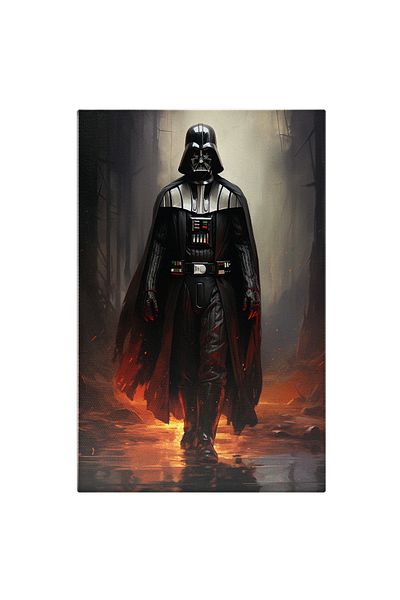 StoryGift Romania Tablou Canvas: Darth Vader Pasind Linistit Dupa Razboi - Batalie Distrugere Pictura Digitala