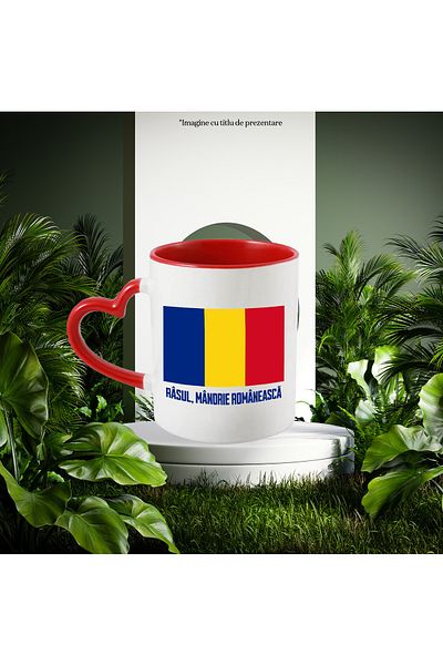 StoryGift Romania Funny Message Mug with Romanian Flag, text RASUL, MA, 330ml, Ceramic with Handle, With, STG.
