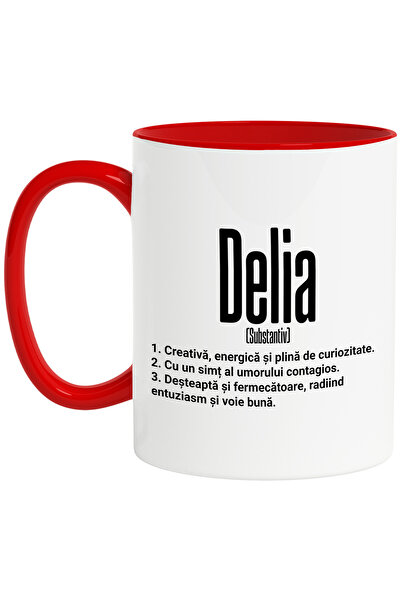 StoryGift Romania Cana Cu Numele Delia, Si Mesaj Motivational, Creativa, Dest...