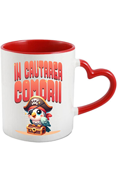 StoryGift Romania Cana Cu Papagan Pirat Colorat Vesel Cu Palarie Si Cufar De ...