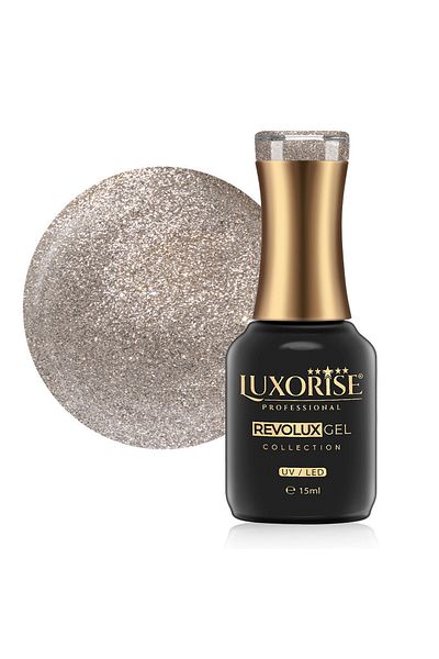 LUXORISE Oja semipermanentă Revolux LUXORISE, fulgi aurii 15 ml