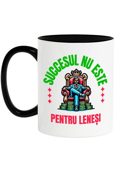 StoryGift Romania Cana Om Stand Pe Tron Succesul Nu Este Pentru Lenesi, 330ml...