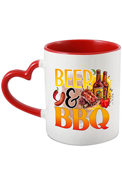 StoryGift Romania Cana Cu Mesajul "beer & Bbq", Gatit, Ilustratie, Bucatarie,...