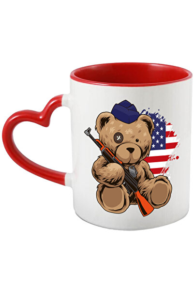 StoryGift Romania Cana Cu Urs De Plus, Pusca, Palarie, Soldat, Alb Negru 330 ...