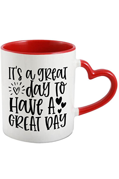 StoryGift Romania Cana Cu Inimioare Pentru Cele Care Au O Zi Superba Cu Maner...