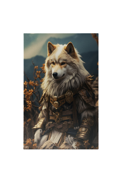 StoryGift Romania Tablou Canvas: Orizontul Variat Al Tânărului Lup Armura Pe Crestele De Munți Solitari Pictura D