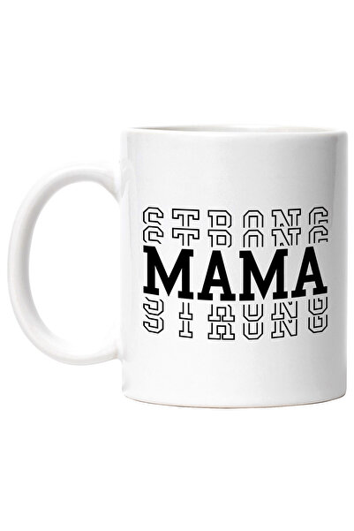 StoryGift Romania Cana Cu Mesajul "strong Mama" - Mama Puternica Cu Maner Alb...