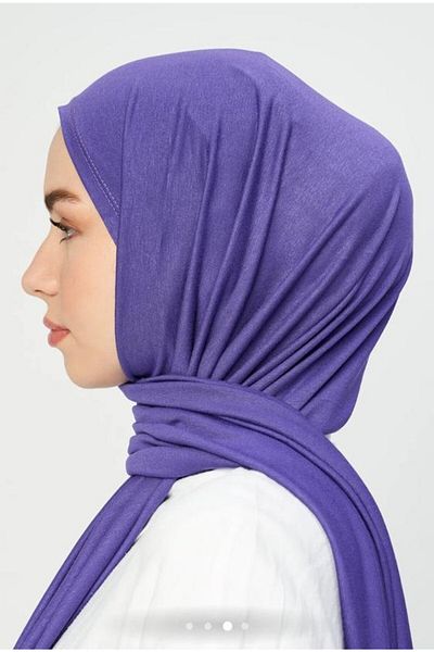 Modakaşmir Purple Color Jersey Shawl