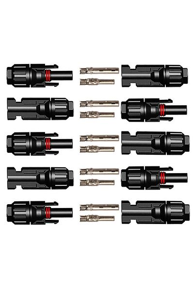 AOKIN 10pcs-no-spanner 5 Pairs/lot Solar Connectors With 2pcs Spanner Waterproof Solar Panel Connector Sol