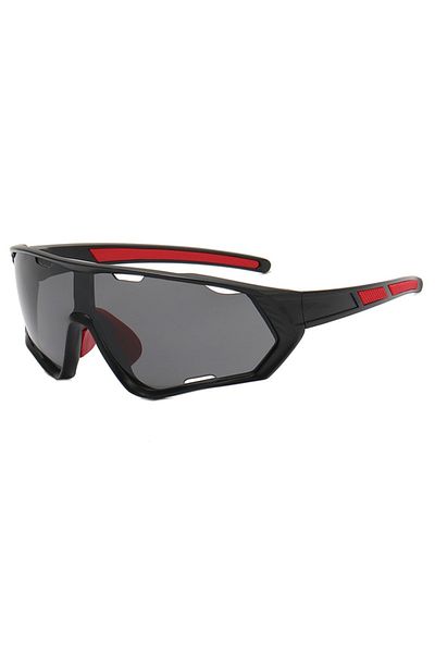 SKYDDAR INNOVATION Cycling and Outdoor Sports Glasses, with PC Frame and Lenses, Unisex 9330 - Black Red