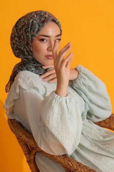 Silk Home Φουλάρι με μοτίβο από μαλακό βαμβακερό γαρύφαλλο Aminenesil