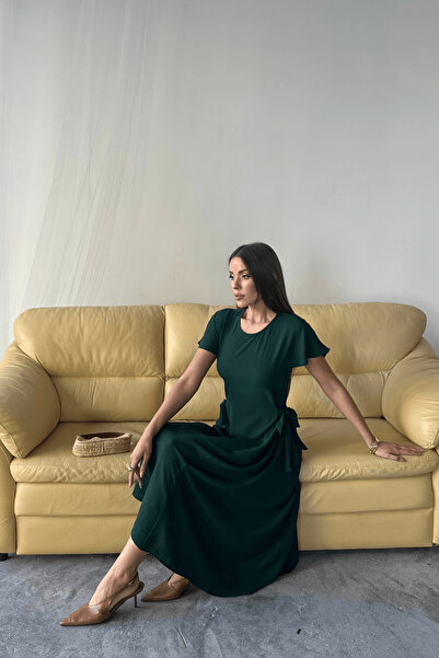 Paw Garage Γυναικείο καλοκαιρινό φόρεμα από ύφασμα Luna Belted Ayrobin