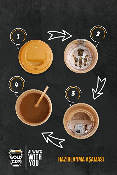 Gold Cup Drink 2'si 1 Arada Hazır Kahve 6'lı